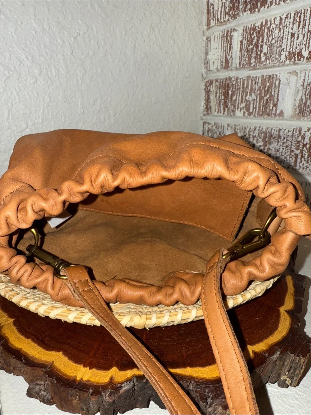 Madewell Leather Drawstring Crossbody Bag